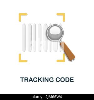 Icône Code de suivi. 3d illustration de la collection e-commerce. Icône Creative Tracking Code 3D pour la conception Web, les modèles, les infographies et bien plus encore Illustration de Vecteur