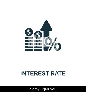 Icône de taux d'intérêt. Ligne simple monochrome icône stock Market pour modèles, conception Web et infographies Illustration de Vecteur