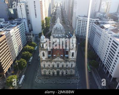 L'église Candelaria, une importante église catholique romaine historique dans la ville de Rio de Janeiro, dans le sud-est du Brésil Banque D'Images