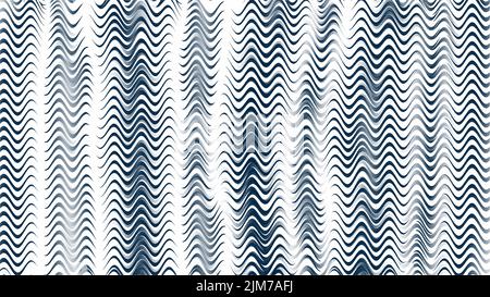 Arrière-plan de motif de lignes ondulées bleues sans couture Illustration de Vecteur