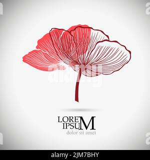 Logo objet coquelicot. Illustration vectorielle Illustration de Vecteur