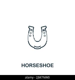 Icône Horseshoe. Icône en forme de fer à cheval monochrome simple pour les modèles, la conception Web et les infographies Illustration de Vecteur