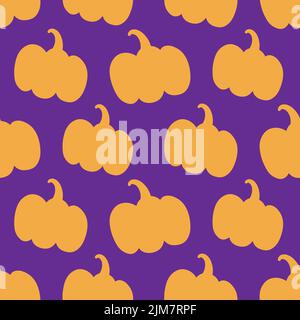 Motif sans couture avec de jolies citrouilles colorées. Halloween et automne Illustration de Vecteur