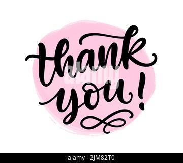 Merci de votre inscription à la brosse dessinée à la main. Inscription manuscrite Illustration de Vecteur