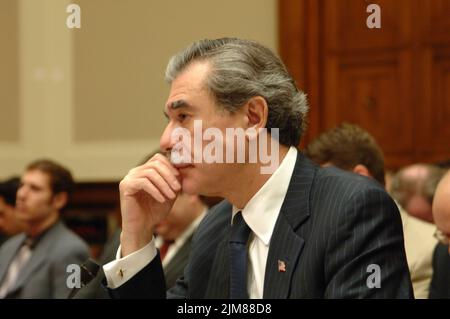 Bureau du Secrétaire (Carlos Gutierrez) - Comité de l'énergie et du commerce avec le Secrétaire Gutierrez Banque D'Images