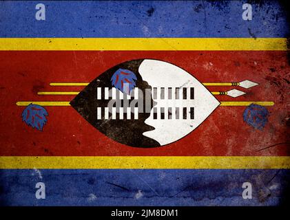 Grunge drapeau du Swaziland Banque D'Images