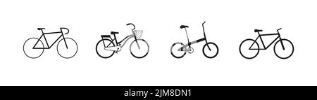 Elément de conception d'icône de vélo adapté aux sites Web, à la conception d'impression ou à l'application Illustration de Vecteur