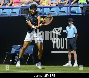 Cristian Garin (Chili) jouant au Rothesay International, Eastbourne, Royaume-Uni. 20th juin 2022. Banque D'Images