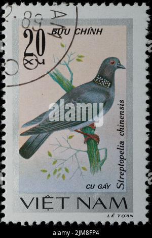 VIETNAM - VERS 1978: Timbre - animal songbird Banque D'Images