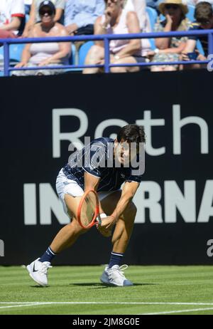 Cristian Garin (Chili) jouant au Rothesay International, Eastbourne, Royaume-Uni. 20th juin 2022. Banque D'Images