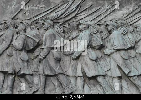 Statue du calvaire de guerre civile Banque D'Images