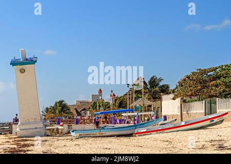 Phare pendu Puerto Morelos Yucatan Mexique Banque D'Images