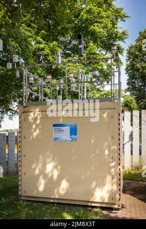 Station de mesure de l'air et de la poussière fine à l'Office national de la nature, de l'environnement et de la protection des consommateurs de Rhénanie-du-Nord-Westphalie à Essen, en Allemagne. Luft Banque D'Images