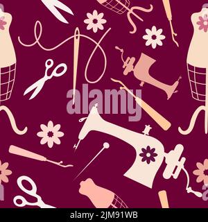 Couture d'un motif vectoriel sans couture Illustration de Vecteur