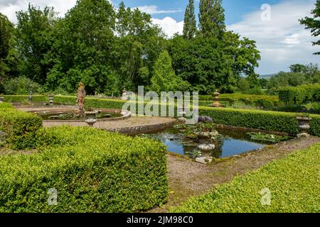 Jardins à Hellens House, Marcle de Marcle, Herefordshire, Angleterre Banque D'Images