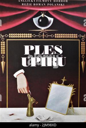 Tchèque Poster pour LA DANSE DES VAMPIRES / LE VAMPIRE SANS PEUR RÉALISATEUR 1967 / scénario ROMAN POLANSKI Story Gerard Brach cadre films / Filmways photos Banque D'Images