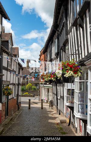 Church Lane, Ledbury, Herefordshire, Angleterre Banque D'Images