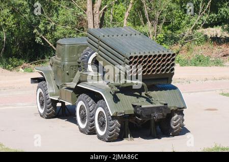 Grad système de lance-roquettes multiple, musée de l'équipement militaire Banque D'Images