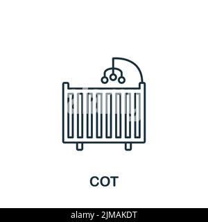 Icône COT. Icône monochrome simple Cot pour les modèles, la conception Web et les infographies Illustration de Vecteur