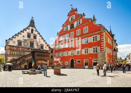 Ancien hôtel de ville de Lindau, Lac de Constance, Bavière, Allemagne Banque D'Images