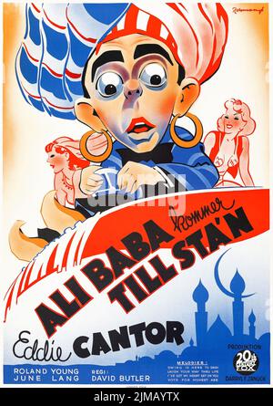 Ali Baba kommer jusqu'à stan - Ali Baba va à la ville (20th siècle Fox, 1938). Poster de film suédois. Eric Rohman Banque D'Images