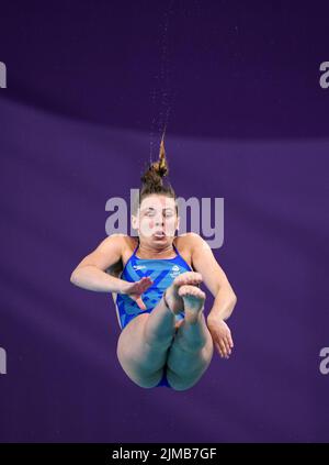 Clara Kerr, en Écosse, lors de la finale féminine du Springboard 1m au Sandwell Aquatics Center, le huitième jour des Jeux du Commonwealth 2022 à Birmingham. Date de la photo: Vendredi 5 août 2022. Banque D'Images