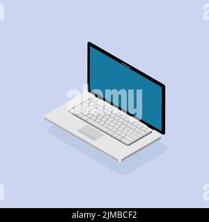 Ordinateur portable isométrique Vector.3D ordinateur avec clavier.icône Smart Notebook pc Illustration de Vecteur