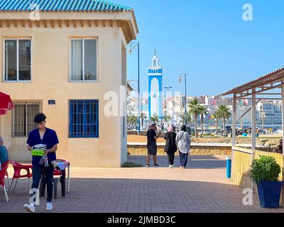 Mosquée Mohamed VI à Fnideq, Maroc Banque D'Images