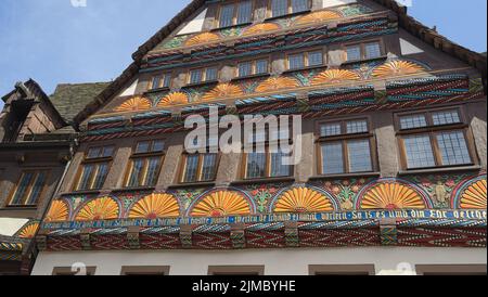 Höxter - Maison à colombages de la Weser Renaissance, Allemagne Banque D'Images