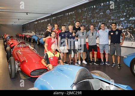 2022 PILOTES WTCR visite au Musée du Lâ&#X80;&#x99;Auto Mulhouse pendant la WTCR - course d'Alsace Grand est 2022, 7th tour de la FIA World Touring car Cup 2022, sur l'anneau du Rhin de 6 août à 7 à Biltzheim, France - photo: Paulo Maria/DPPI/LiveMedia Banque D'Images