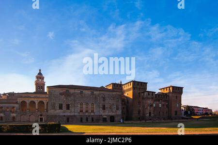 Forteresse médiévale, Gonzague Saint George (Giorgio) château en Italie, Mantoue (Mantova) Banque D'Images