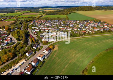 Vue aérienne Monastère bénédictin, Abbaye de Neresheim, Neresheim, Bade-Wuerttemberg, Allemagne Banque D'Images