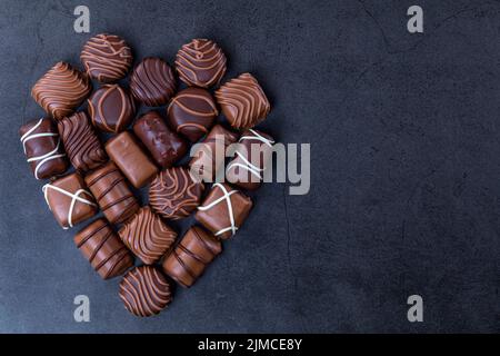 Pile de chocolat pralines Banque D'Images