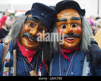 Bachbahner - figures du réseau swabian-alemannique. Banque D'Images