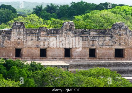 Quadrilatère des Nuns, Uxmal, Yucatan, Mexique Banque D'Images