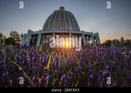 Temple de Bahai, seule maison de culte et centre religieux de la religion de Bahai en Europe, Hofheim-Lorsbach, Taunus, Hesse, Allemagne Banque D'Images