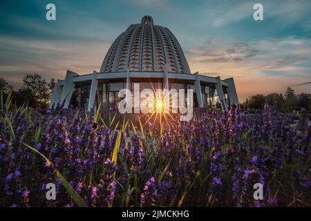 Temple de Bahai, seule maison de culte et centre religieux de la religion de Bahai en Europe, Hofheim-Lorsbach, Taunus, Hesse, Allemagne Banque D'Images