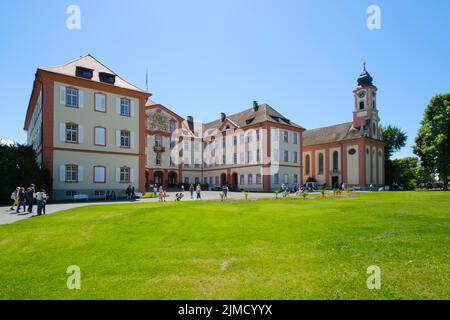 Château de Mainau et Église du Château de Sainte-Marie, Île de Mainau, Lac de Constance, Bade-Wurtemberg, Allemagne Banque D'Images