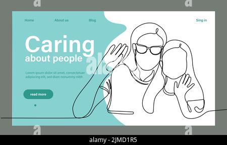 La charité et l'aide de la communauté de petits bénévoles. Les gens qui s'occupent. Volontaire, sponsoring, concept d'altruisme pour la bannière, la conception de site Web ou la page Web d'atterrissage. Illustration vectorielle Illustration de Vecteur