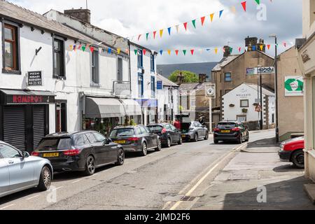 Centre ville de Clitheroe dans la vallée de Ribble,Lancashire,Angleterre,2022 Banque D'Images