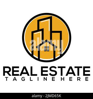 Logo de l'État réel, logo, logo de l'État, logo Vector, logo de la maison, Logo Design, Design logo, Vector file design Illustration de Vecteur