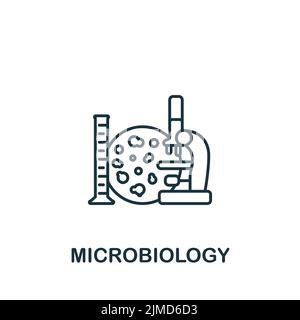 Icône microbiologie. Icône monochrome simple Bioengineering pour les modèles, la conception Web et les infographies Illustration de Vecteur