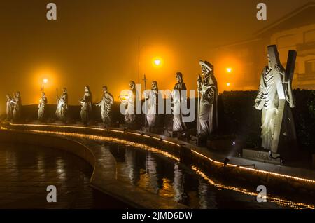 GRAMADO, RIO GRANDE DO SUL, BRÉSIL - 10 août 2018 : Eglise mère de l'Apôtre Saint-Pierre (Igreja Ma Banque D'Images