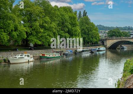 Rivière Avon, Bath, Somerset, Angleterre Banque D'Images