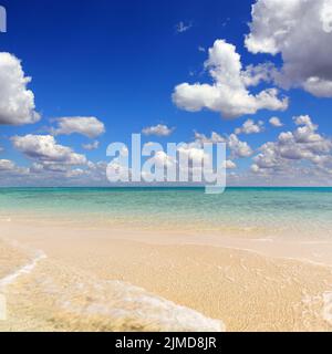 Plage de sable blanc Banque D'Images