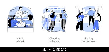 College vie isolé dessins animés vecteur illustrations se Illustration de Vecteur