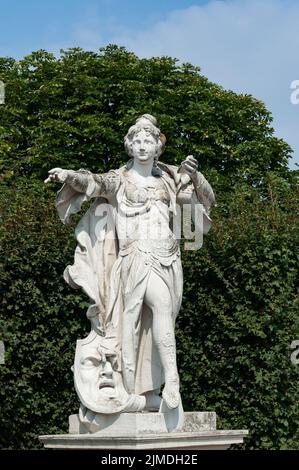 Sculpture dans le parc du Belvédère inférieur Banque D'Images