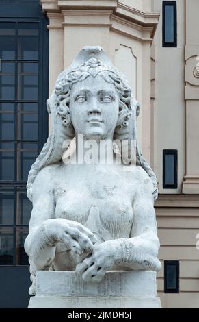 Statue du Sphinx au palais du Belvédère, Vienne Banque D'Images
