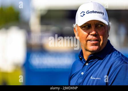 5 août 2022: Bo Van Pelt part de la neuvième après avoir obtenu un par pendant le championnat 2022 Wyndham au Sedgefield Country Club à Greensboro, NC. Scott Kinser/CSM Banque D'Images