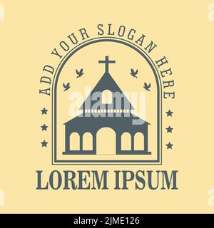 vintage church logo that can be used for icons, logos, templates, labels. vector files Illustration de Vecteur